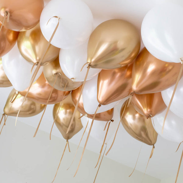 Copper Chrome Helium Ceiling Balloons