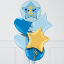 1st Birthday Blue Foil Balloon Bouquet