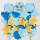 1st Birthday Blue Foil Balloon Bouquet
