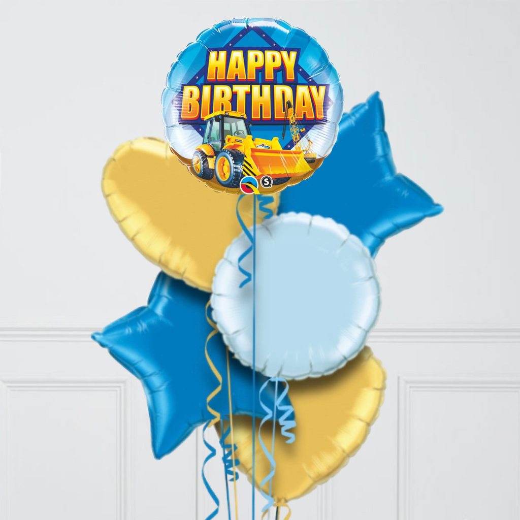 Digger Happy Birthday Inflated Foil Balloon Bunch - Balloonfactory.ae ...