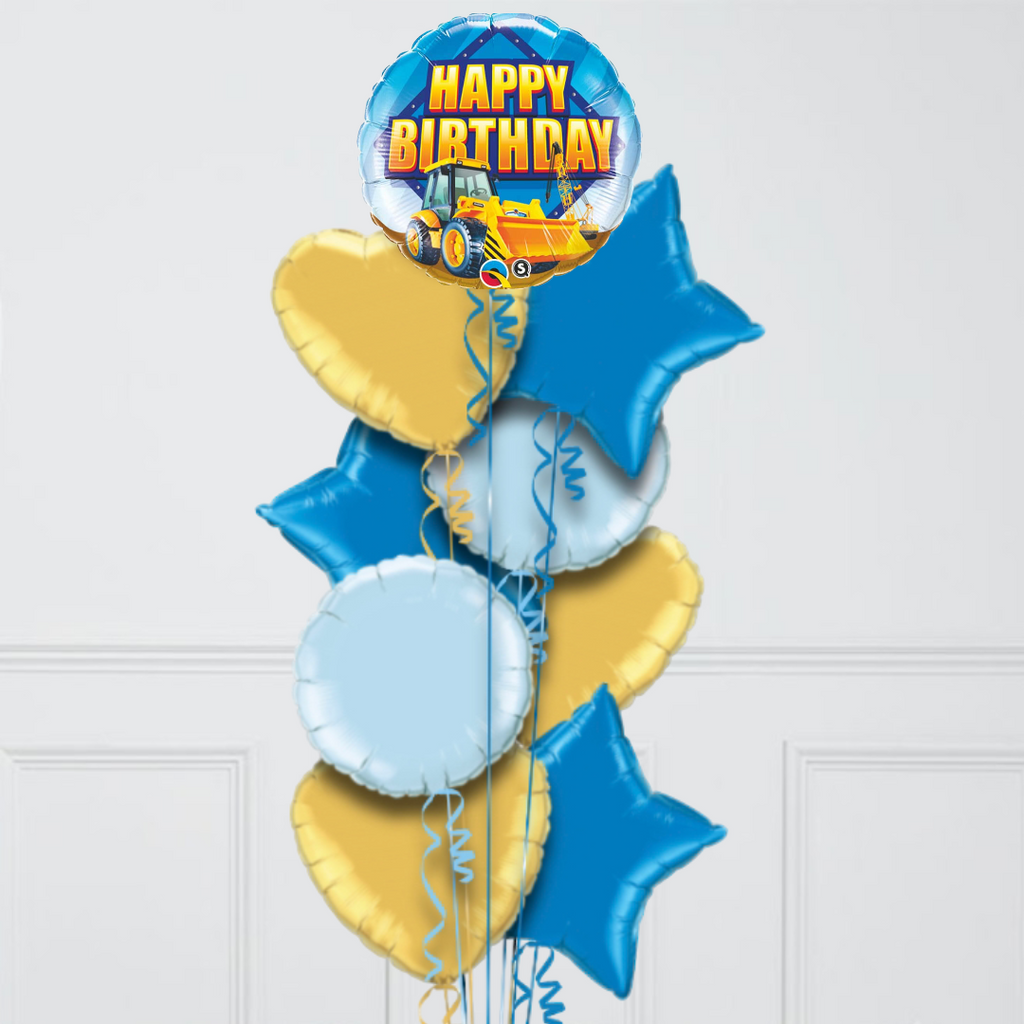 Digger Happy Birthday Inflated Foil Balloon Bunch - Balloonfactory.ae ...