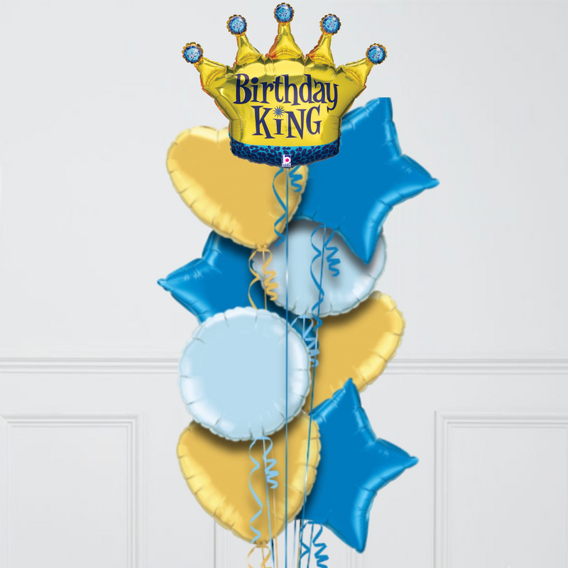 Birthday King Foil Balloon Bouquet