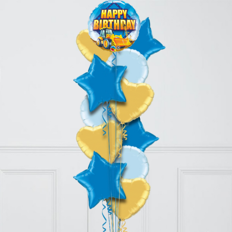 digger construction foil balloons for children