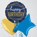 Royal Blue Happy Birthday Balloon Bouquet