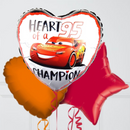 heart of a champion lightning McQueen balloons 