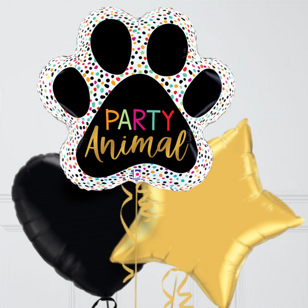 Party Animal Paw Foil Balloon Bouquet