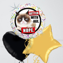 Grumpy Cat Foil Balloon Bouquet