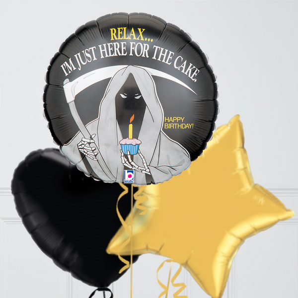 Grim Reaper Inflated Foil Balloon Bunch