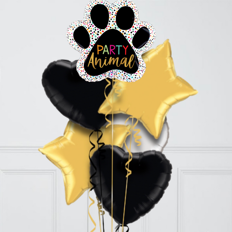 Party Animal Paw Foil Balloon Bouquet