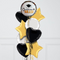 graduation black and gold balloons Dubai delivery 