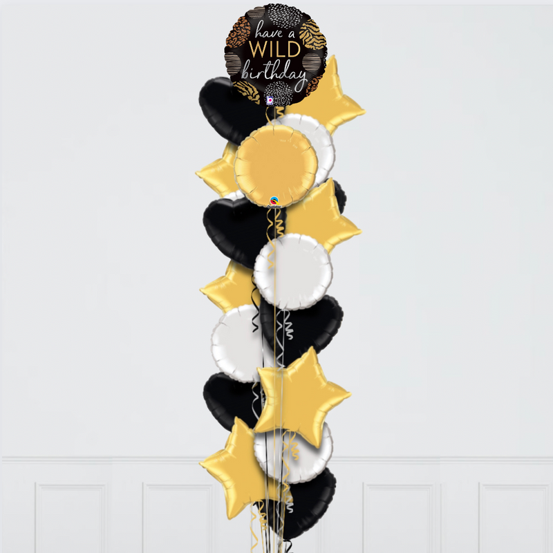 Wild Birthday Wishes Inflated Foil Balloons