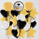 graduation black and gold balloons Dubai delivery 