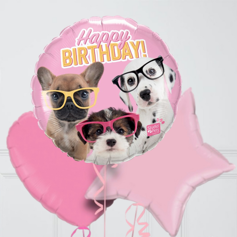 Puppies Lover Birthday Foil Balloon Bouquet