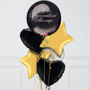 Black Orb Personalised Balloon Bouquet