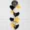 gold and black happy birthday balloons