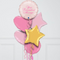 Round Pastel Pink Personalised Balloon Bouquet Set