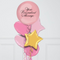 Pink Orb Personalised Balloon Bouquet