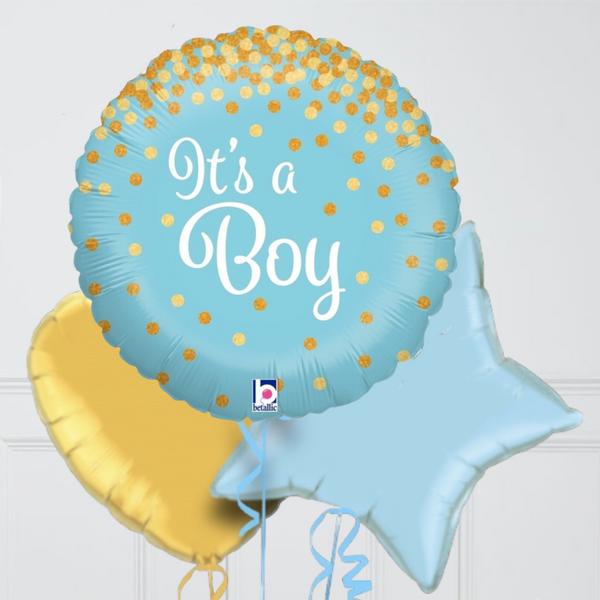 Holographic Balloon Glittering Baby Boy balloon