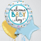 welcome baby boy blue foil balloons delivery