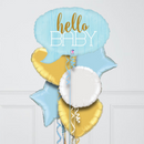 hello baby blue foil balloons delivery
