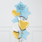 Star Blue & Gold Personalised Balloon Bouquet