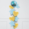 happy birthday dinosaur themed blue and gold foil balloons delivery uae
