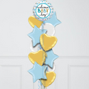 welcome baby boy blue foil balloons delivery