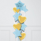 Personalised Blue & Gold Star Inflated Foil Balloon Bunch