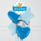 it's a boy blue teddy bear foil balloons delivery
