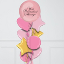 Pink Orb Personalised Balloon Bouquet