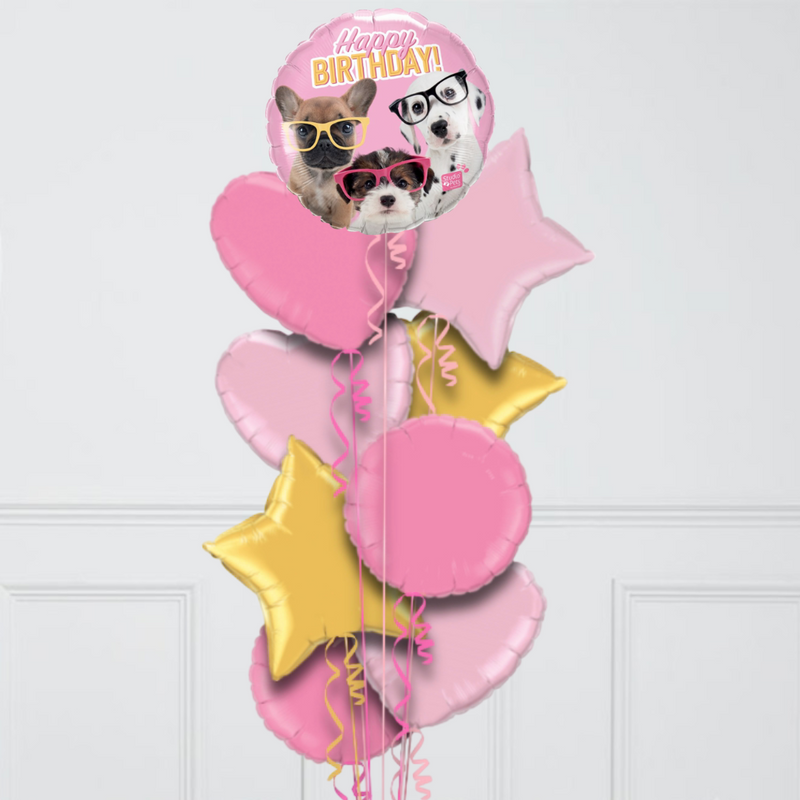 Puppies Lover Birthday Foil Balloon Bouquet