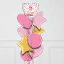 Glitter Birthday Princess Foil Balloon Bouquet