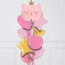 pink cat princess foil balloons delivery 