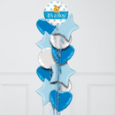 it's a boy blue teddy bear foil balloons delivery