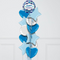 blue and white happy birthday foil balloons delivery uae