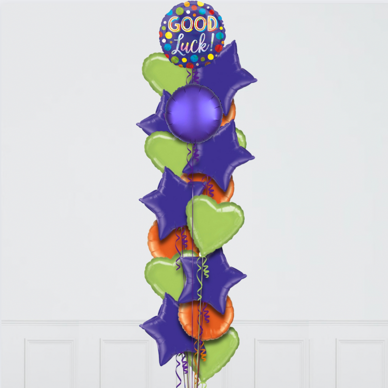 Good Luck Purple Foil Balloon Bouquet