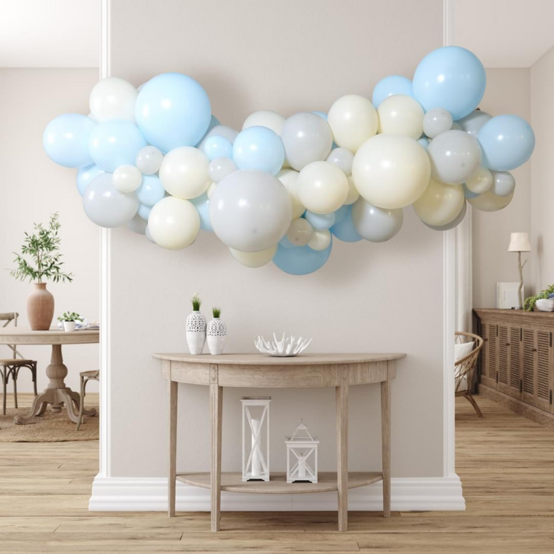 Macaron Blue Inflated Balloon Garland