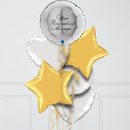 Round Silver & Gold Personalised Balloon Bouquet
