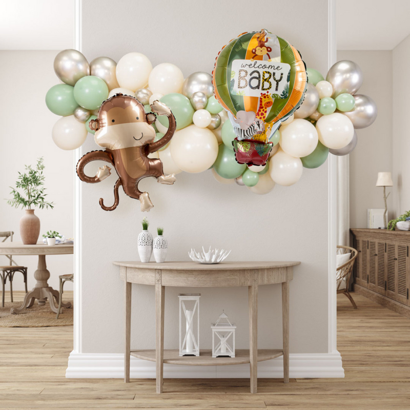 Baby Jungle Inflated Balloon Garland