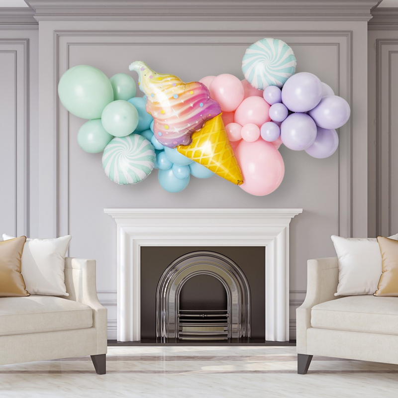 Sweet Ice Cream Inflated Balloon Garland