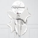 Silver Congratulations on Your Engagement Foil Balloon Bouquet