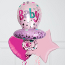 baby girl pink pacifier foil balloons