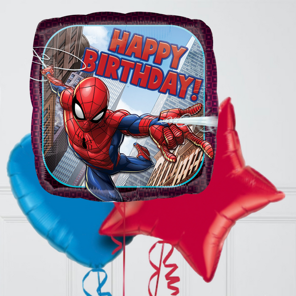 Spiderman birthday foil balloons
