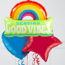 Good Vibes Inflated Foil Balloon Bunch