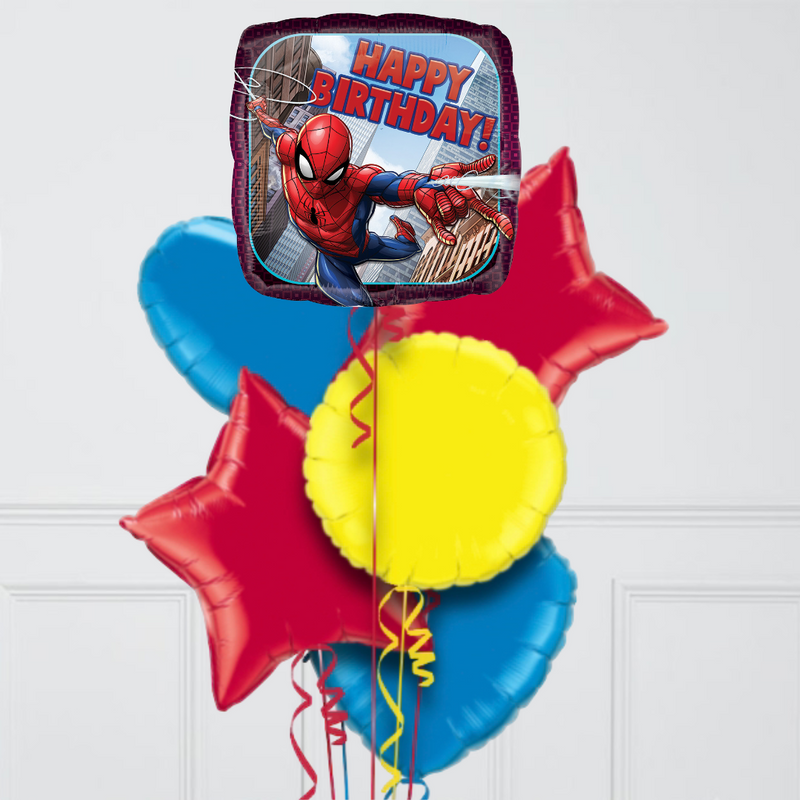 Spiderman birthday foil balloons