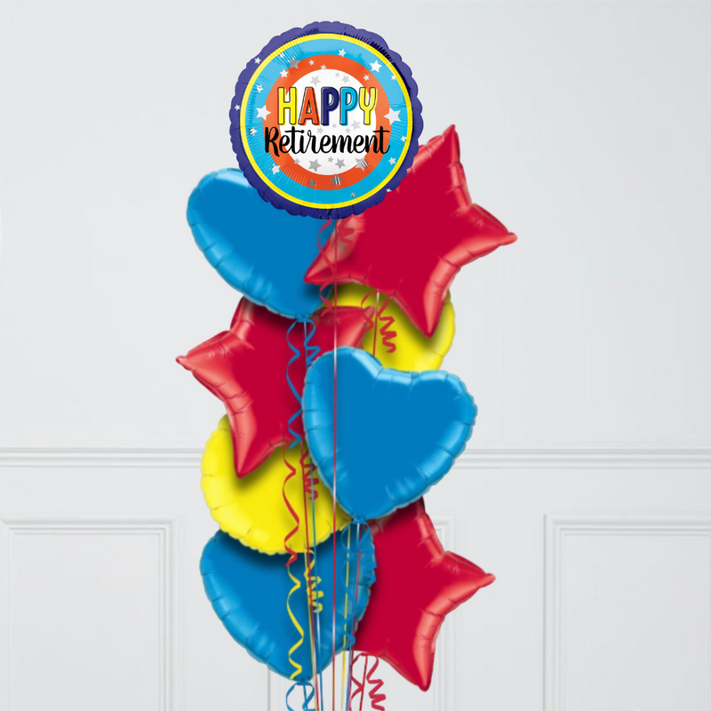 Happy Retirement Circles Foil Balloon Bouquet