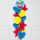 airplanes blue red yellow airplanes foil balloons
