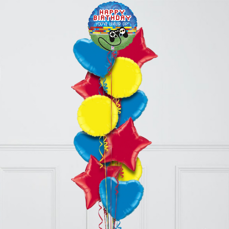 gamer birthday foil balloons delivery