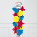 Happy Anniversary Confetti Dots Foil Balloon Bouquet