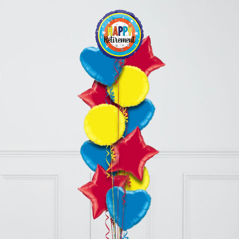 Happy Retirement Circles Foil Balloon Bouquet